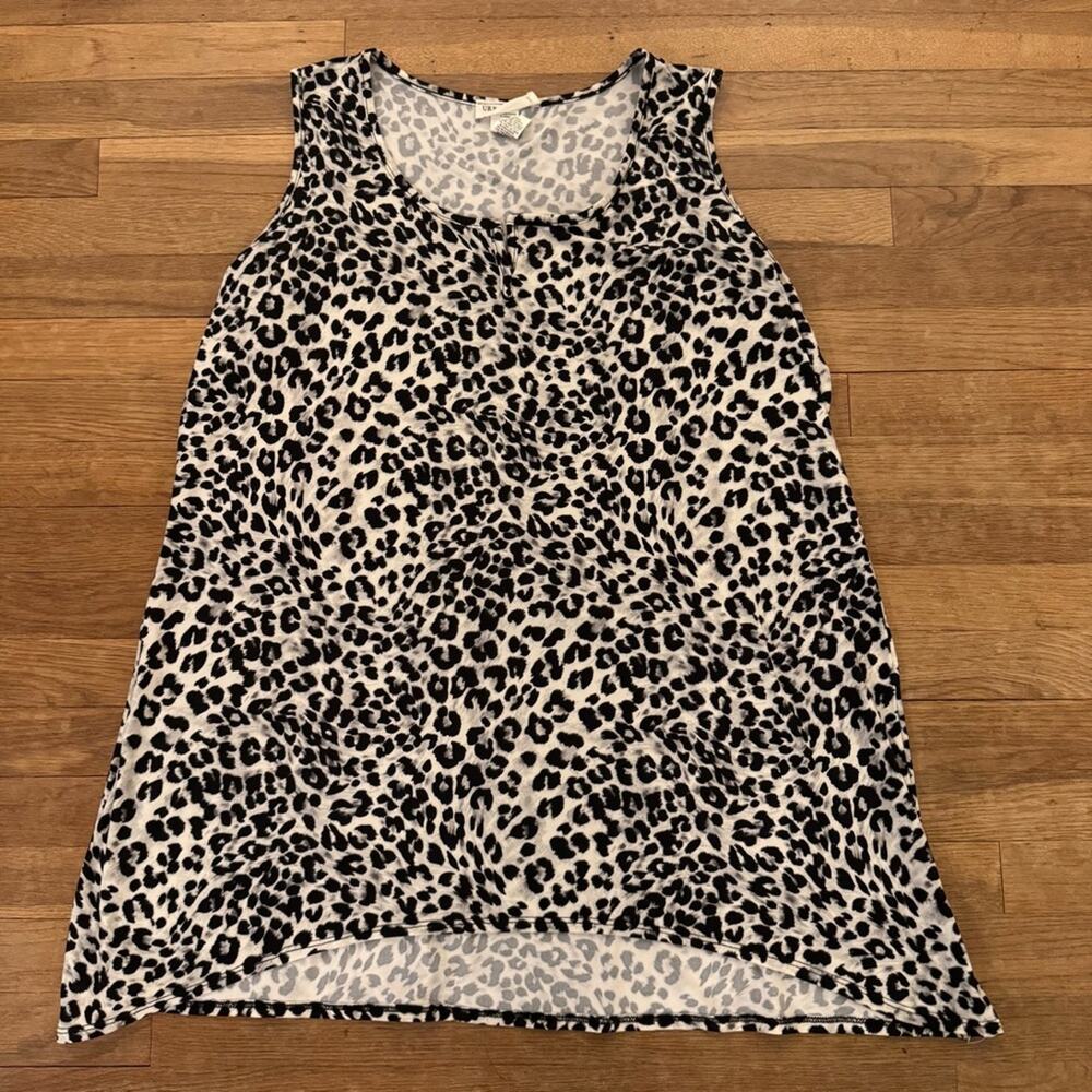 Urban Rebel tan black animal print sleeveless mini shift dress size 3X
b54